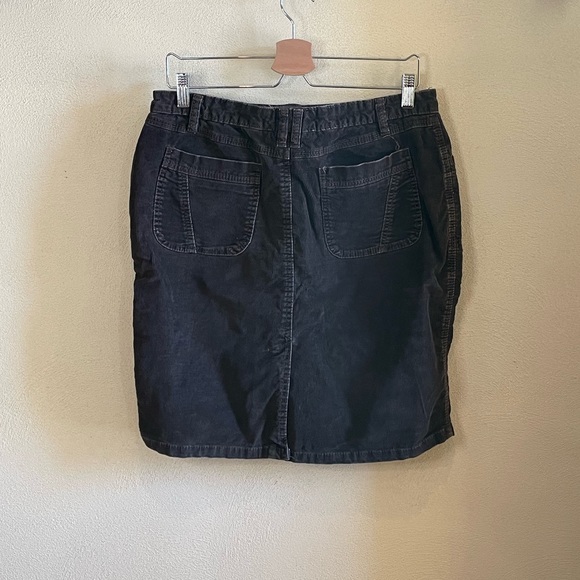 Old Navy Vintage Dark Brown Corduroy Low Rise Y2K Pencil Skirt 8 - Picture 4 of 5